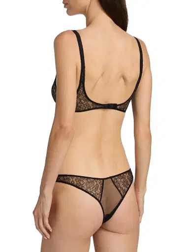 Kiki de Montparnasse Women's Petite Fleur Lace Scoopneck Bra - Black | Thumbnail 4 Kiki de Montparnasse Women's Petite Fleur Lace Scoopneck Bra - Black | Thumbnail 4