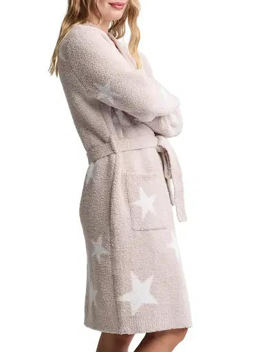 Barefoot Dreams Women's CozyChic Starry Night Robe - Stone Pearl - Size XS | Thumbnail 2