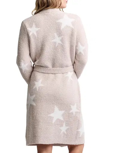 Barefoot Dreams Women's CozyChic Starry Night Robe - Stone Pearl - Size XS | Thumbnail 3