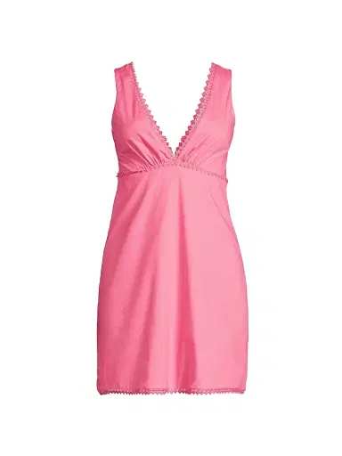 Peixoto Women's Sarita Cotton Minidress - Lychee Rose | Thumbnail 1 Peixoto Women's Sarita Cotton Minidress - Lychee Rose | Thumbnail 1