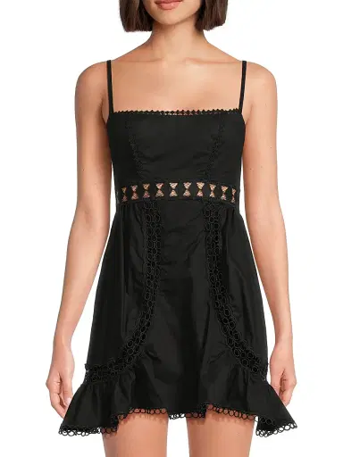 Peixoto Women's Charlotte Cotton Minidress - Black - Size XL | Thumbnail 3