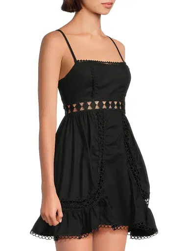 Peixoto Women's Charlotte Cotton Minidress - Black - Size XL | Thumbnail 4