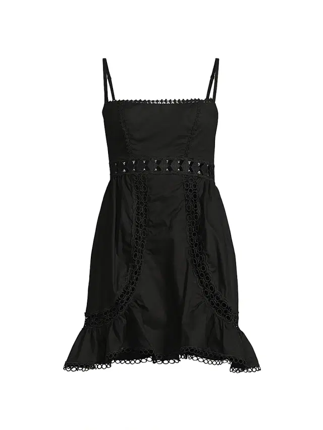 Women's Charlotte Cotton Minidress - Black