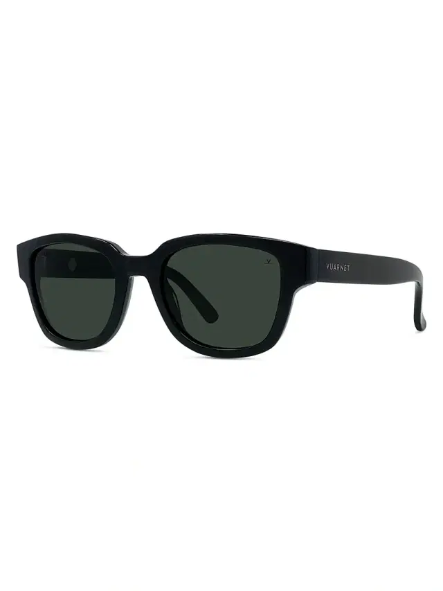 Vuarnet Men's Lifestyle Belvedere Square Sunglasses - Shiny Black And Smoke