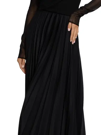 Jason Wu Collection Women's Crepe Satin Pleated Midi-Skirt - Black | Thumbnail 6 Jason Wu Collection Women's Crepe Satin Pleated Midi-Skirt - Black | Thumbnail 6