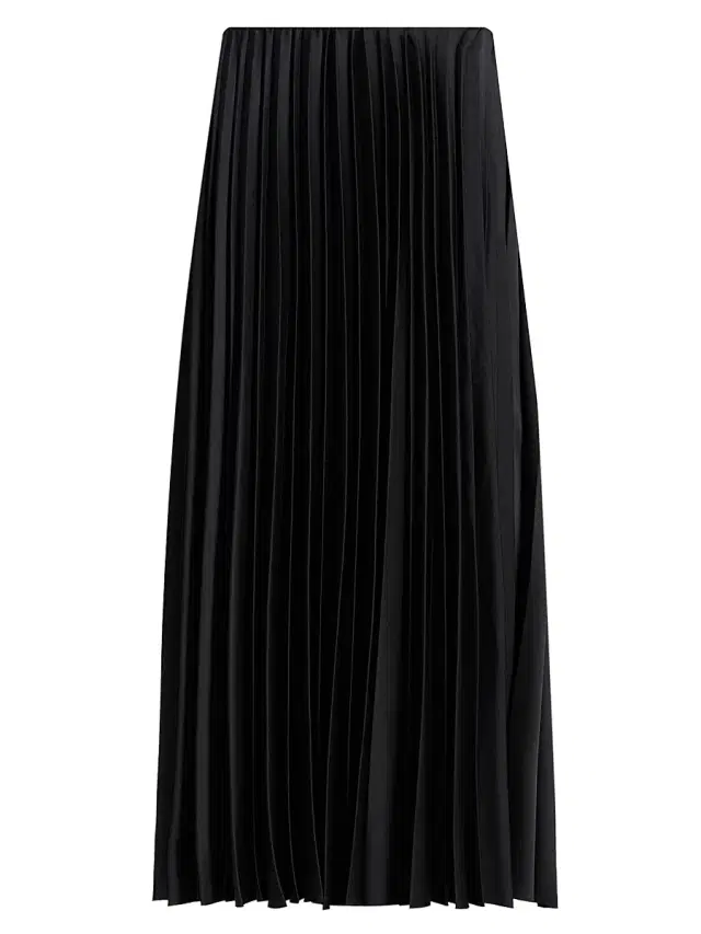 Jason Wu Collection Women's Crepe Satin Pleated Midi-Skirt - Black