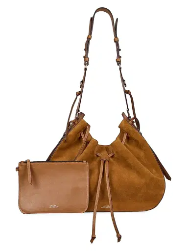 Isabel Marant Women's Bolton Suede Hobo Bag - Cognac | Thumbnail 4