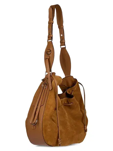 Isabel Marant Women's Bolton Suede Hobo Bag - Cognac | Thumbnail 7