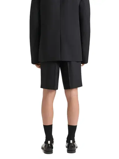 Givenchy Men's Double Pleated Bermuda Shorts in Wool - Black - Size 38 | Thumbnail 2
