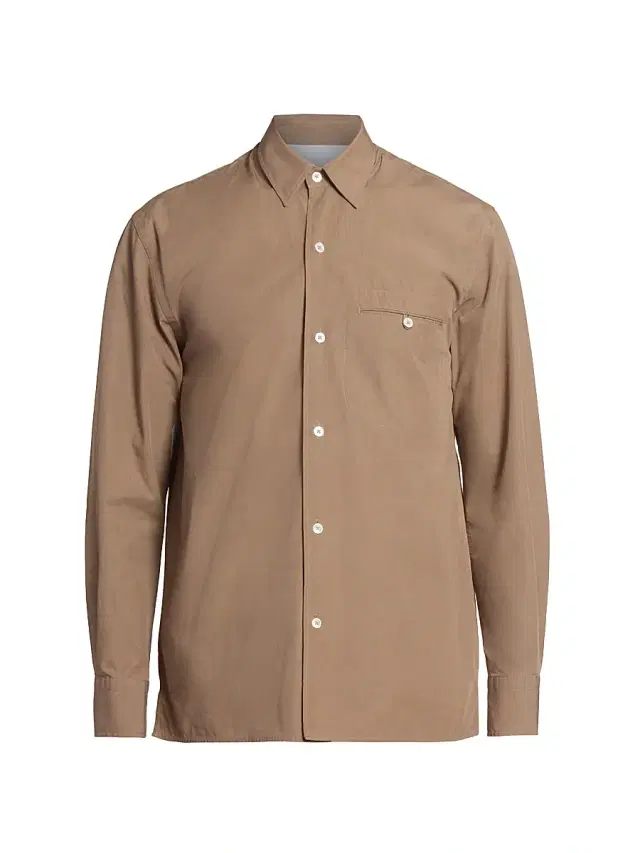 Men's Lionel Cotton Poplin Shirt - Ginger Bread
