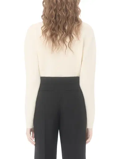 Valentino Garavani Women's Embroidered Wool Jumper - Ivory - Size XS | Thumbnail 4