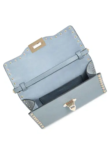 Valentino Garavani Women's Small Rockstud Grainy Calfskin Crossbody Bag - Stone | Thumbnail 5 Valentino Garavani Women's Small Rockstud Grainy Calfskin Crossbody Bag - Stone | Thumbnail 5