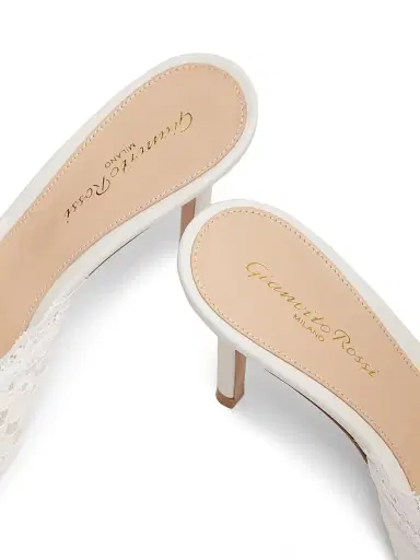 Gianvito Rossi Women's Lyon 85MM Lace Sandals - White - Size 11 | Thumbnail 5 Gianvito Rossi Women's Lyon 85MM Lace Sandals - White - Size 11 | Thumbnail 5