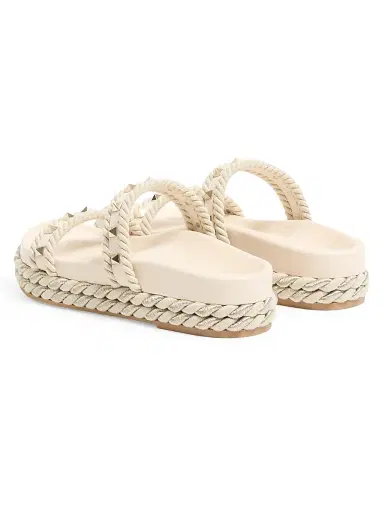 Valentino Garavani Women's Rockstud 20MM Slide Sandals in Calfskin - Light | Thumbnail 3 Valentino Garavani Women's Rockstud 20MM Slide Sandals in Calfskin - Light | Thumbnail 3