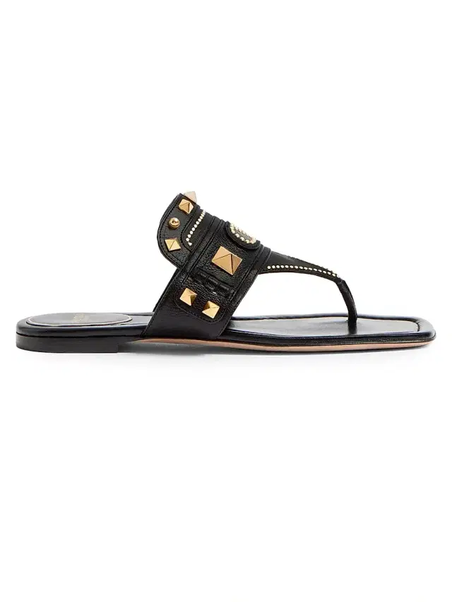 Valentino Garavani Women's Plaster Caster Buffalo Thong Sandals - Black