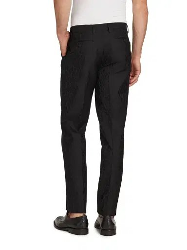 Etro Men's Roma Tonal Animal-Print Straight-Leg Trousers | Thumbnail 5