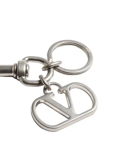 Valentino Garavani Women's VLogo Signature Metal Bag Charm with Key Ring | Thumbnail 2