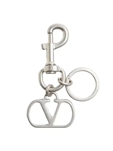 Valentino Garavani Women's VLogo Signature Metal Bag Charm with Key Ring | Thumbnail 1