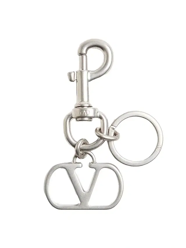 Valentino Garavani Women's VLogo Signature Metal Bag Charm with Key Ring - Palladium