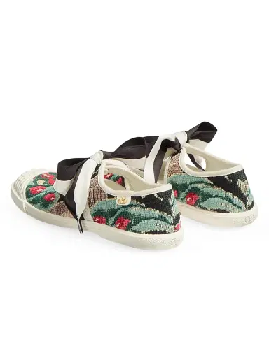 Valentino Women's Ballerina Bay By Bay Sneakers in Jacquard Fabric | Thumbnail 3