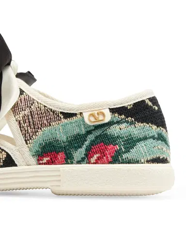 Valentino Women's Ballerina Bay By Bay Sneakers in Jacquard Fabric | Thumbnail 6