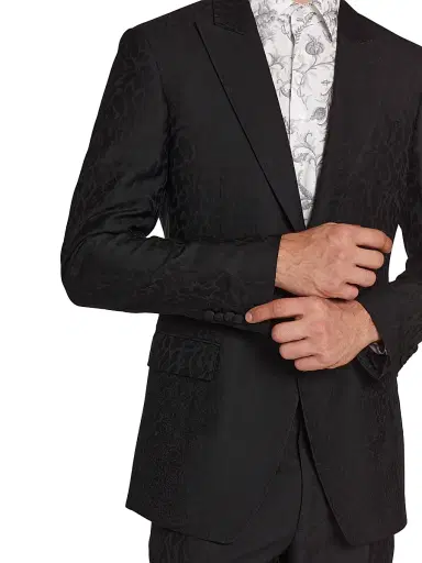 Etro Men's Fuji Tonal Animal-Print Evening Jacket | Thumbnail 6