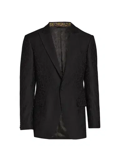 Etro Men's Fuji Tonal Animal-Print Evening Jacket | Thumbnail 1