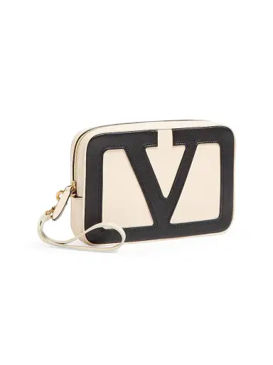 Valentino Garavani Men's Viva Superstar Nappa Leather Pouch - Butter Black | Thumbnail 4 Valentino Garavani Men's Viva Superstar Nappa Leather Pouch - Butter Black | Thumbnail 4