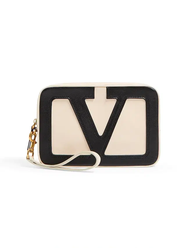 Valentino Garavani Men's Viva Superstar Nappa Leather Pouch - Butter Black