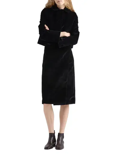 Prada Women's Velvet Midi-skirt - Black | Thumbnail 2