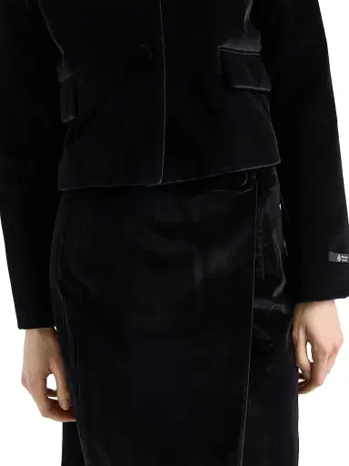 Prada Women's Velvet Midi-skirt - Black | Thumbnail 3
