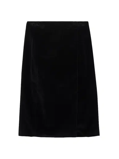 Prada Women's Velvet Midi-skirt - Black | Thumbnail 1