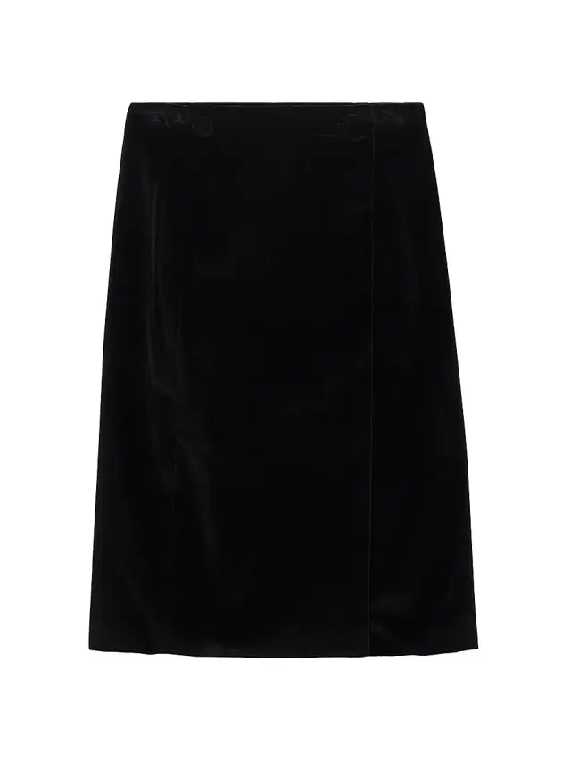 Women's Velvet Midi-skirt - Black