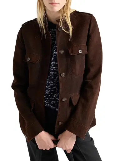 Prada Women's Suede Jacket - Brown | Thumbnail 2 Prada Women's Suede Jacket - Brown | Thumbnail 2