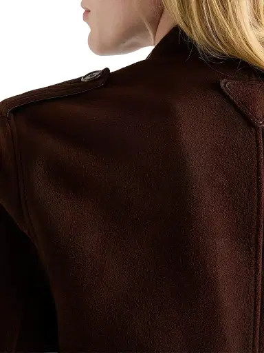 Prada Women's Suede Jacket - Brown | Thumbnail 4 Prada Women's Suede Jacket - Brown | Thumbnail 4