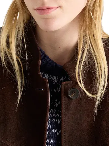 Prada Women's Suede Jacket - Brown | Thumbnail 5 Prada Women's Suede Jacket - Brown | Thumbnail 5