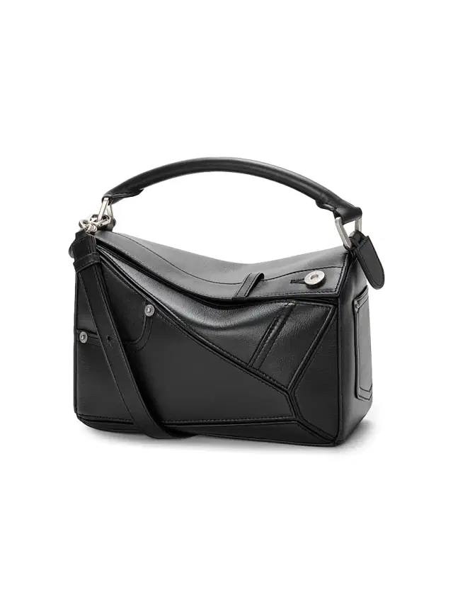 LOEWE Women's  Panta Puzzle Leather Top Handle Bag - Black