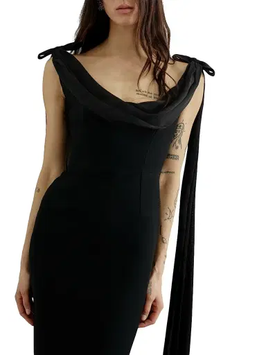 The New Arrivals Ilkyaz Ozel Women's Morticia Cowlneck Gown - Chez Castel - Size 10 | Thumbnail 4 The New Arrivals Ilkyaz Ozel Women's Morticia Cowlneck Gown - Chez Castel - Size 10 | Thumbnail 4