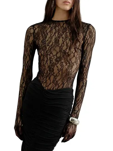 The New Arrivals Ilkyaz Ozel Women's Vivienne Lace Jersey Maxi Dress - Midnight Sky - Size 10 | Thumbnail 1 The New Arrivals Ilkyaz Ozel Women's Vivienne Lace Jersey Maxi Dress - Midnight Sky - Size 10 | Thumbnail 1