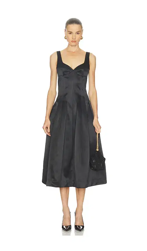 NICHOLAS Cory Corset Waist Midi Dress