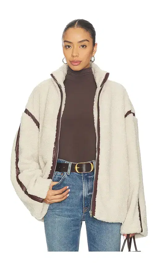 SNDYS Tatum Teddy Contrast Jacket