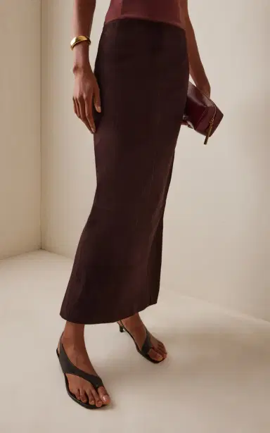 St. Agni Suede Maxi Column Skirt | Thumbnail 3 St. Agni Suede Maxi Column Skirt | Thumbnail 3
