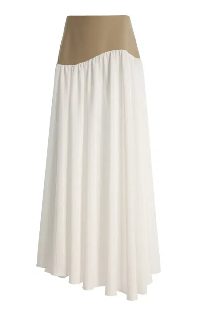 SLOAN Exclusive Long Wave Stretch-Crepe Skirt