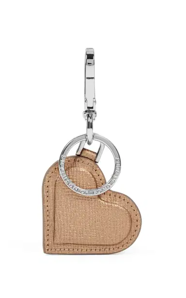 Smythson Panama Leather Heart Keyring | Thumbnail 2