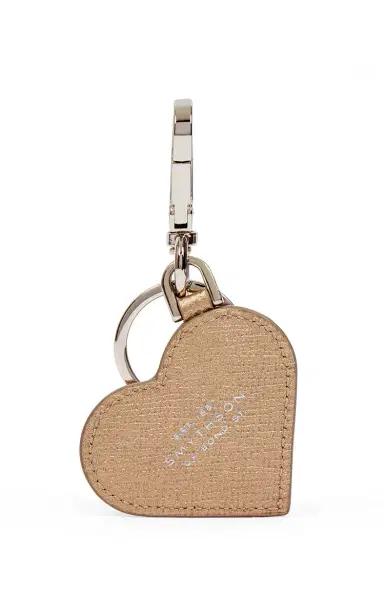 Smythson Panama Leather Heart Keyring | Thumbnail 3