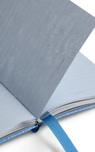 Smythson Notes Chelsea Panama Leather Notebook - Blue | Thumbnail 2 Smythson Notes Chelsea Panama Leather Notebook - Blue | Thumbnail 2
