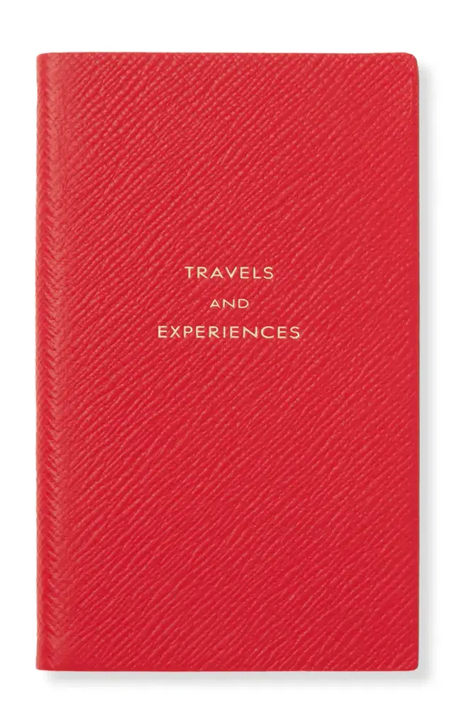 Smythson Travels and Experiences Panama Leather Notebook - Red