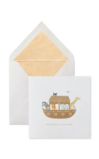 Smythson Noah's Ark 'Welcome Little One' Baby Card | Thumbnail 1