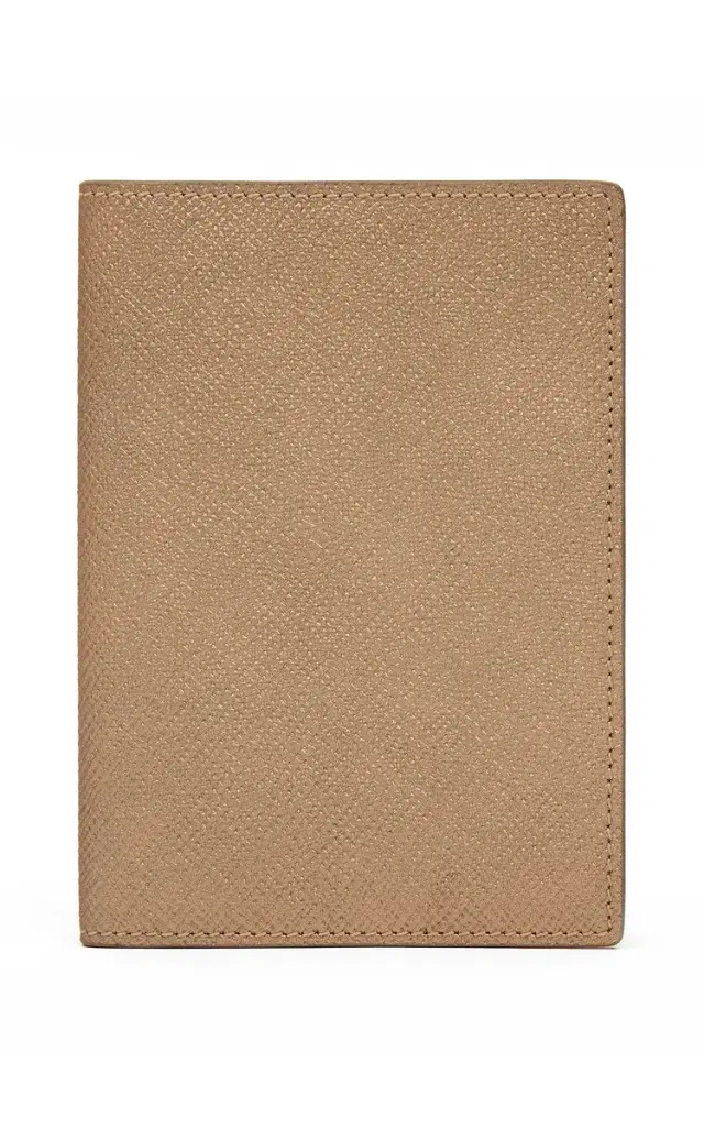 Smythson Panama Leather Passport Cover - Bronze