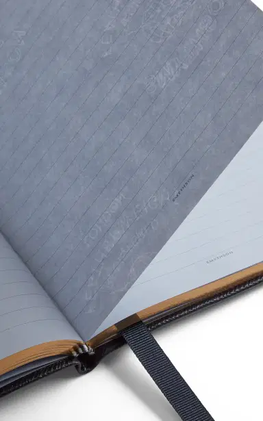 Smythson Panama Soho Dalmatian Leather Notebook - Blue | Thumbnail 2 Smythson Panama Soho Dalmatian Leather Notebook - Blue | Thumbnail 2